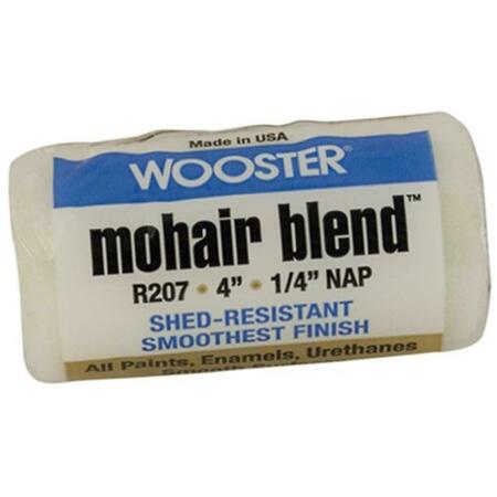 WOOSTER R207 4 in. Mohair Blend 0.25 in. Nap Roller Cover 71497137210